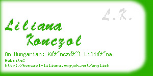 liliana konczol business card